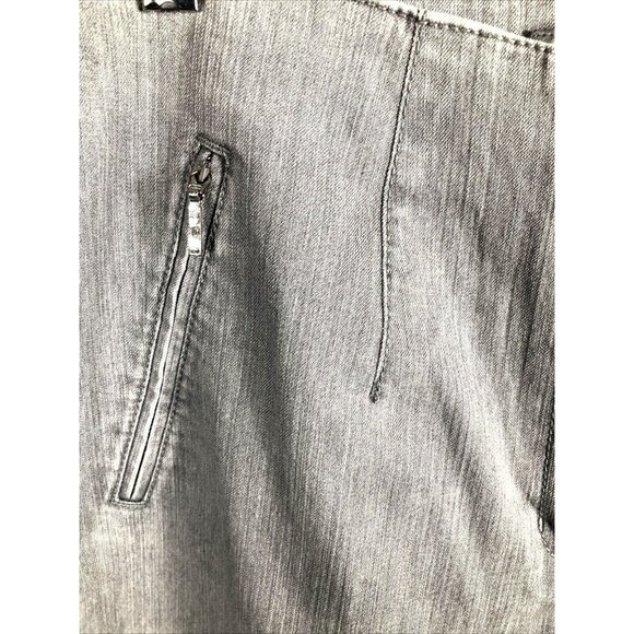 Jacky Vanilia Becky Woman's Gray Denim Trouser Pants Size 14 With Zip - Picture 4 of 16